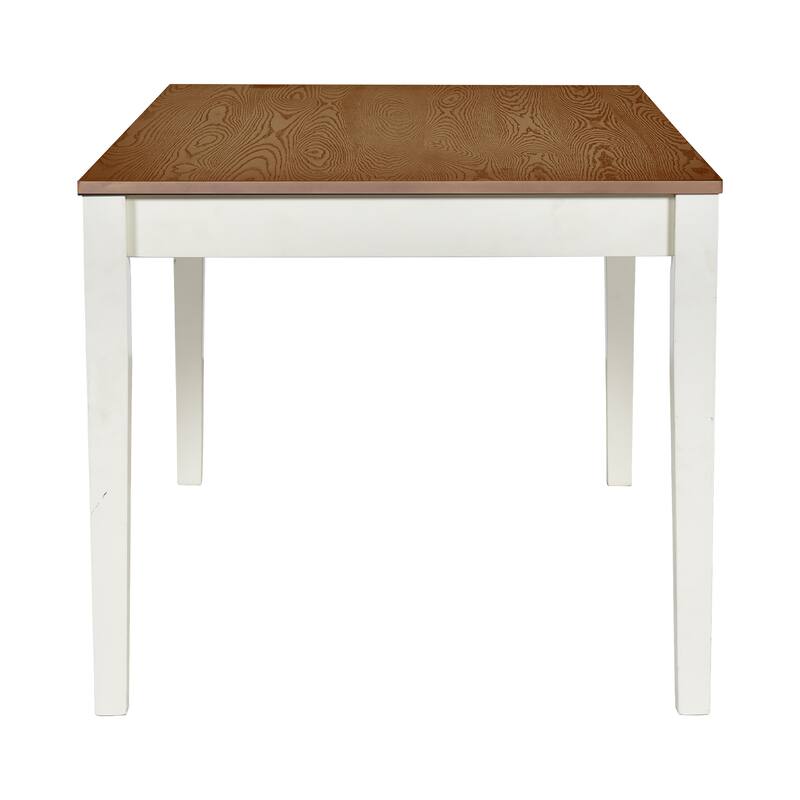 6-Piece Mid-Century Dining Set with Solid Wood Table, Upholstered Chairs, and Storage Bench - Seats 6