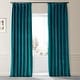 preview thumbnail 32 of 165, Exclusive Fabrics Signature Plush Velvet Hotel Blackout Curtains (1 Panel) - Luxury Soft Drapery for Light Control & Elegance 50 X 108 - Sea Garden Teal