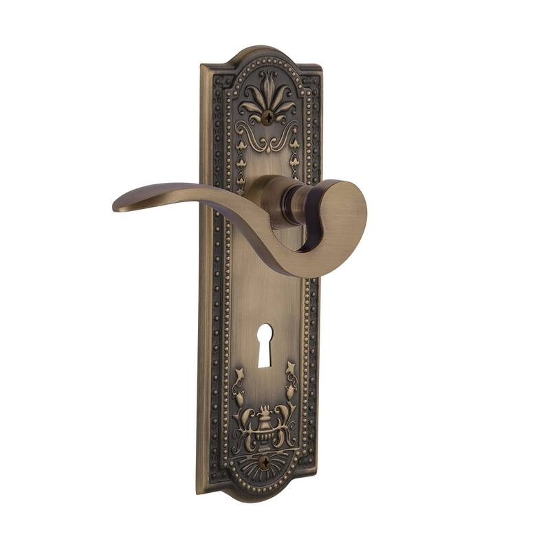 Nostalgic Warehouse Manor Left Handed Non-Turning One-Sided Door Lever - Antique Brass