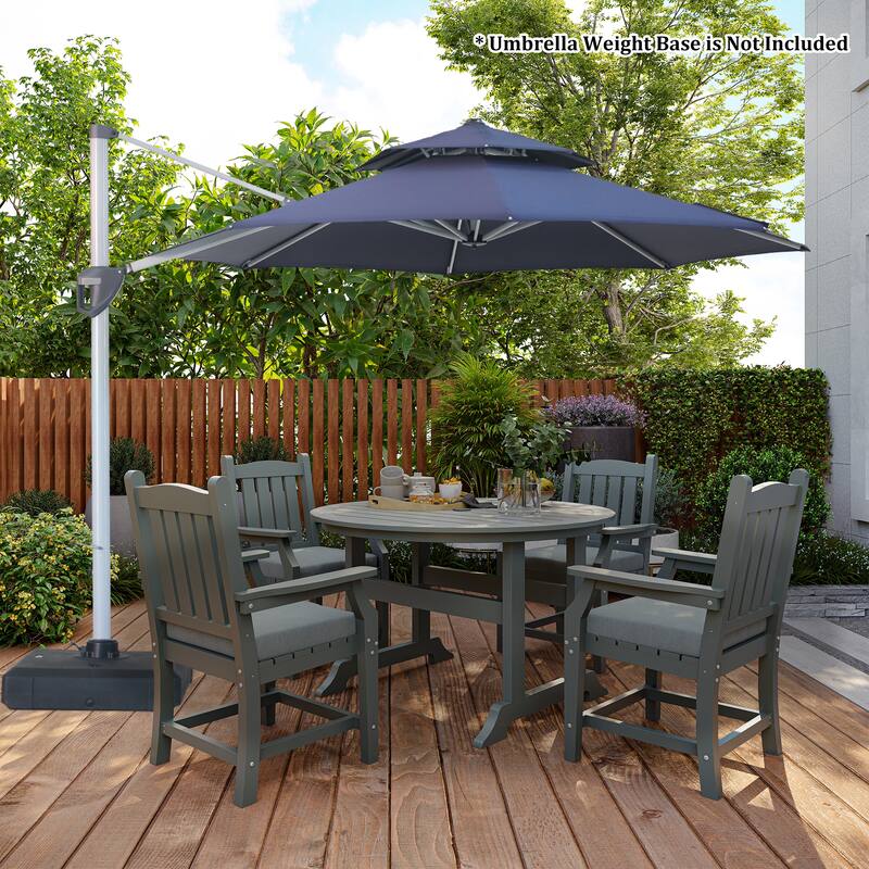 Clihome 11ft Patio Cantilever Octagonal Outdoor Umbrella With Umbrella Cover