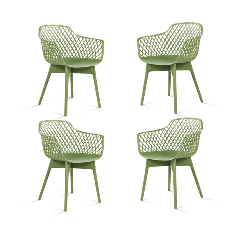 Aoodor Modern Dining Chairs Set of 4 - Green