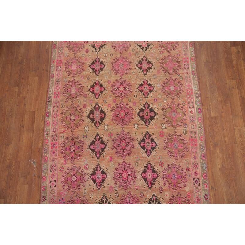 Hand Knotted Oriental 100% Wool Carpet Traditional All-Over Oranges & Rust Sirjan Area Rug - 5' 10'' X 4' 3''