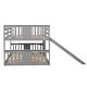 preview thumbnail 5 of 22, Full Over Full Bunk Bed with Slide, Ladder & Guardrails - Solid Wood