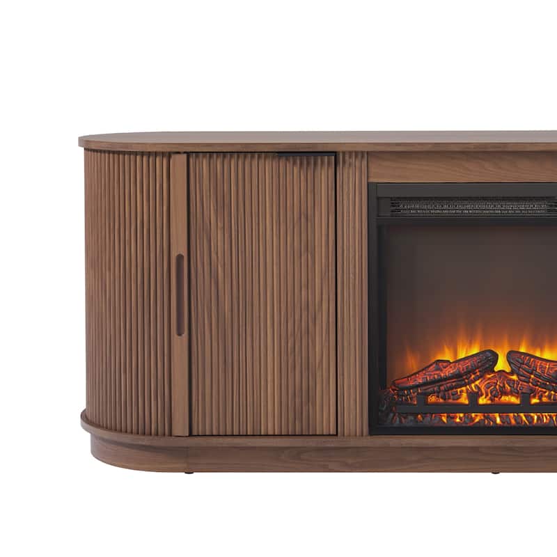 Middlebrook Modern Reeded 60-inch Fireplace TV Stand