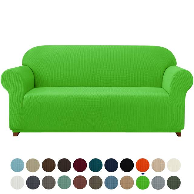 Subrtex Stretch XL Slipcover 1 Piece Spandex Furniture Protector - Grass Green