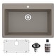 preview thumbnail 57 of 62, Karran QT-812 Top Mount 33 in. Large Single Bowl Quartz Kitchen Sink Kit