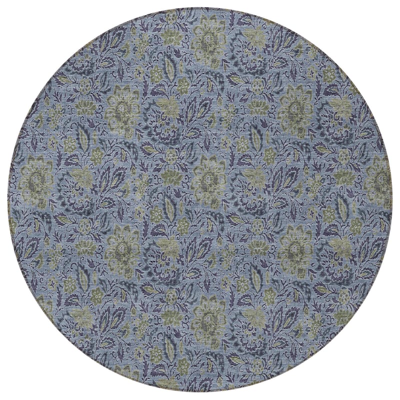 HomeRoots Floral Transitional Rectangle Outdoor Rug