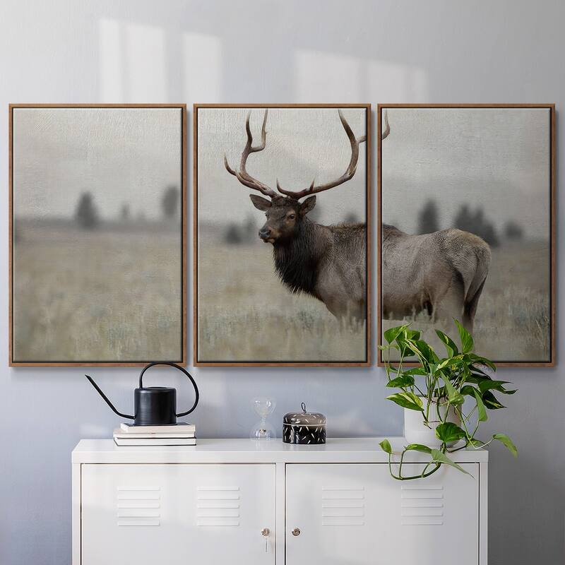 Grand Elk - Multi Piece Framed Canvas
