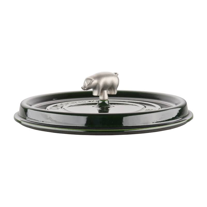 STAUB Cast Iron 6-qt Cochon Shallow Wide Round Cocotte