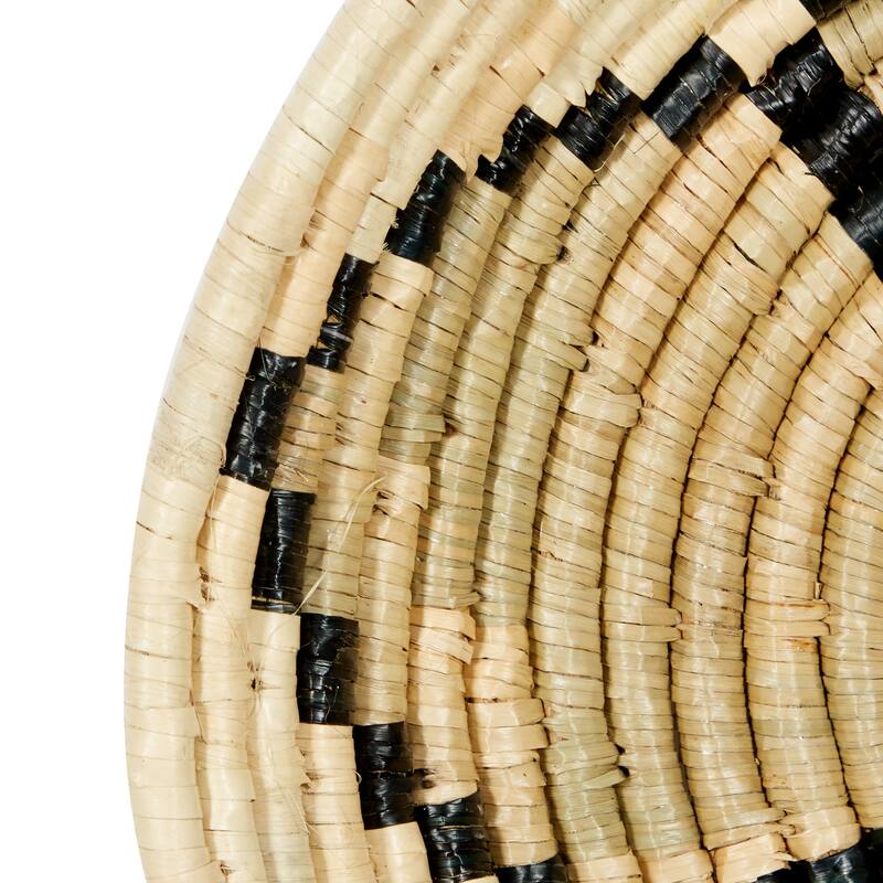 Brown Seagrass Handmade Basket Plate Home Wall Decor (Set of 3)