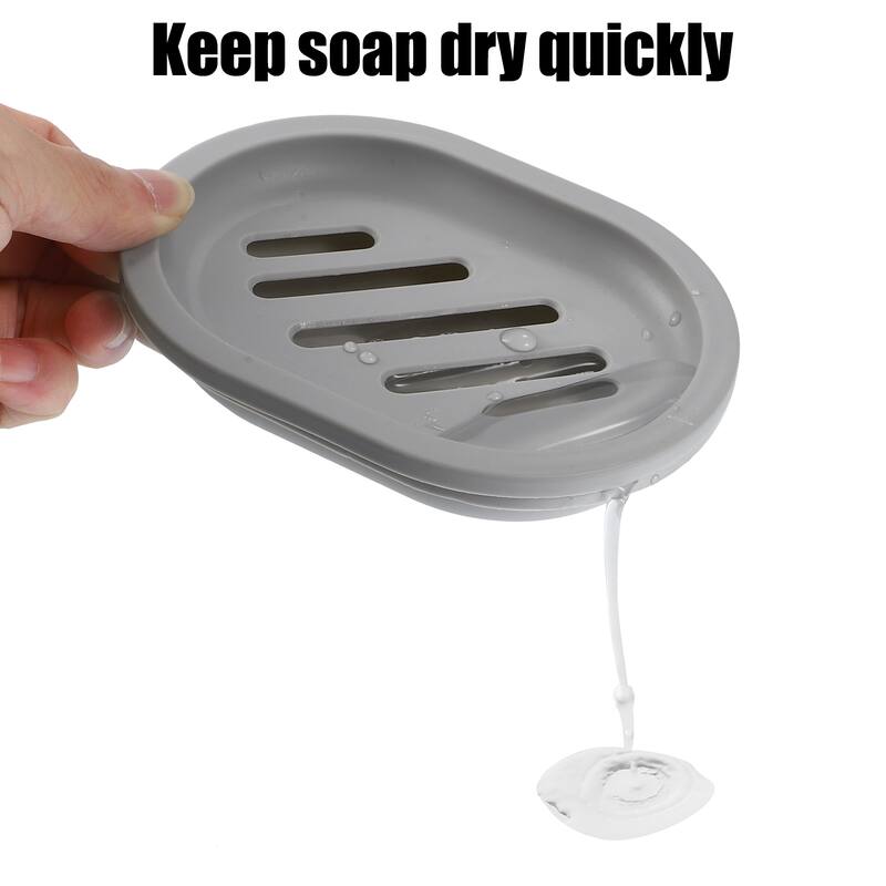 Soap Dish Soap Cleaning Storage for Home Bathroom Plastic 13x9.5cm