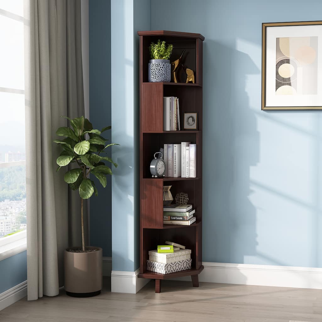 Corner Shelf, Multi-layer Corner Bookshelf, Bookcase, Display Rack
