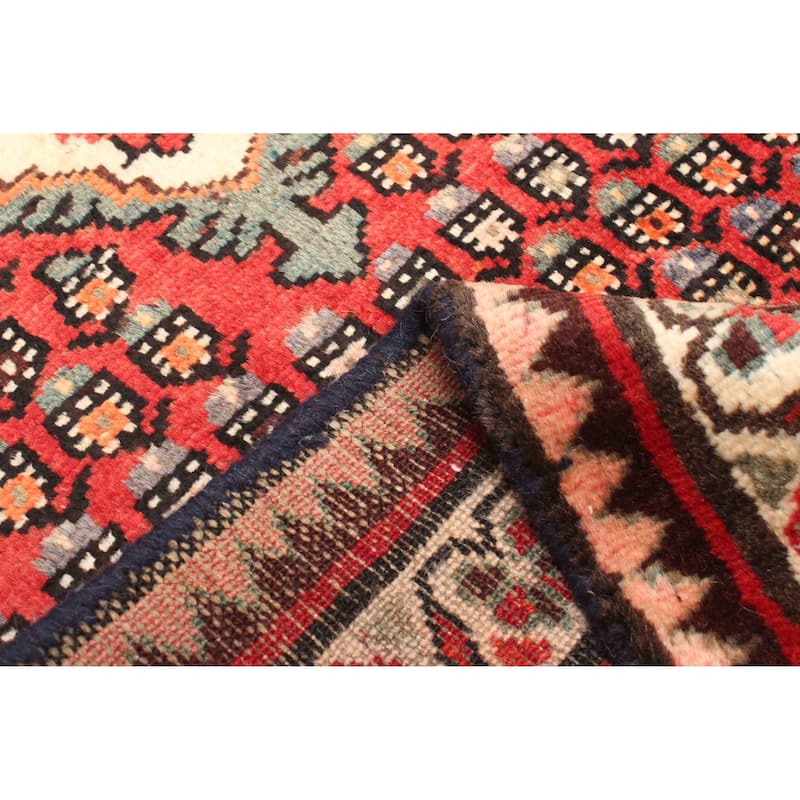 ECARPETGALLERY Hand-knotted Andelz Red Wool Rug - 2'6 x 6'6