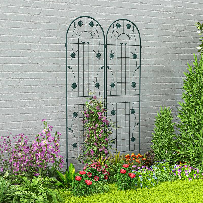 Costway 2 Pack Rustproof Metal Garden Trellis 71" x 20" Wire Lattice - See Details