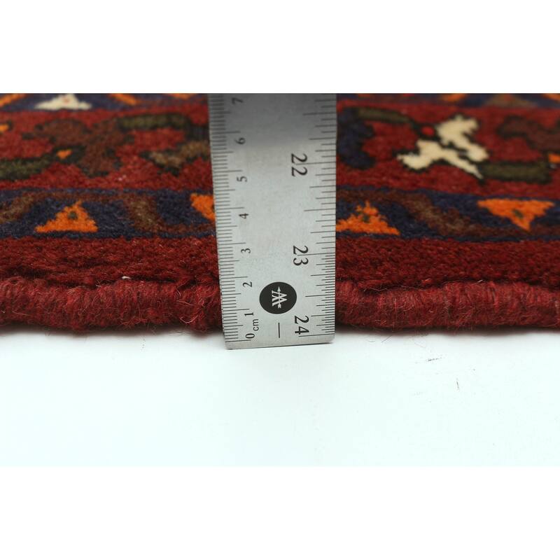 ECARPETGALLERY Hand-knotted Andelz Red Wool Rug - 3'4 x 4'6