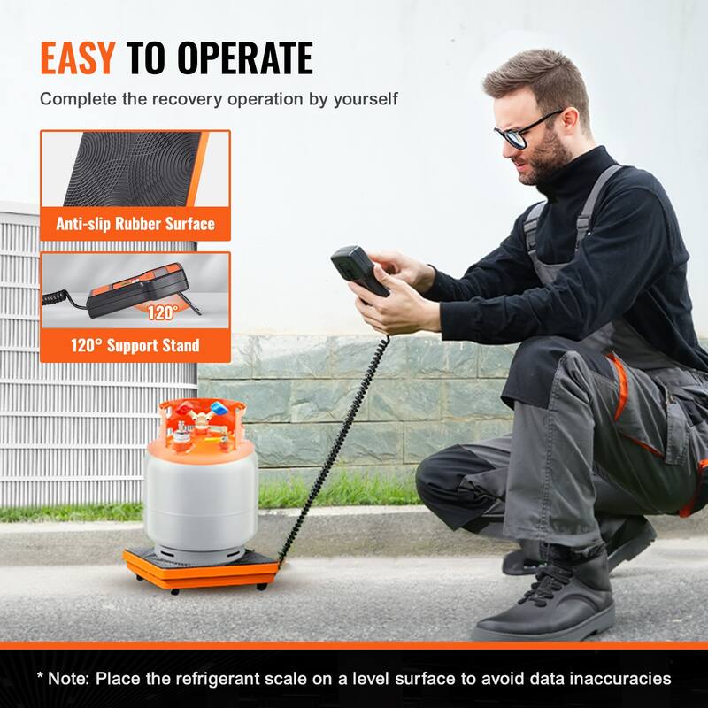 Refrigerant Scale with Wired Remote Control Case and Dry Battery