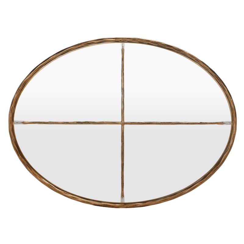 SAFAVIEH Couture Kathleen Oval Metal Coffee Table - 40 In W x 30 In D x 15 In H - 40"W x 30"D x 15"H