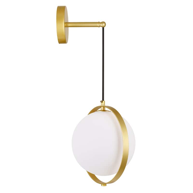 Da Vinci 1 Light 9in Brass Wall Light - Medallion Gold
