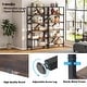 preview thumbnail 5 of 5, 71 Inch Industrial Bookshelf, 6 Tier Etagere Bookcase, Free Standing Open Book Shelves Storage Display Shelf