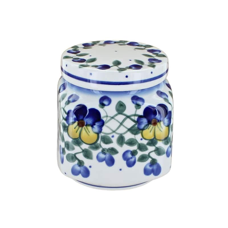Blue Rose Polish Pottery 31C WR Unikat Small Canister