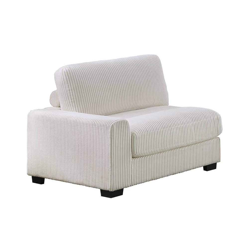Beige Wide-Welt Corduroy Upholstered Modular Piece