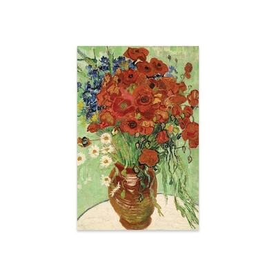 Vase with Daisies and Poppies Print On Acrylic Glass by Vincent van Gogh