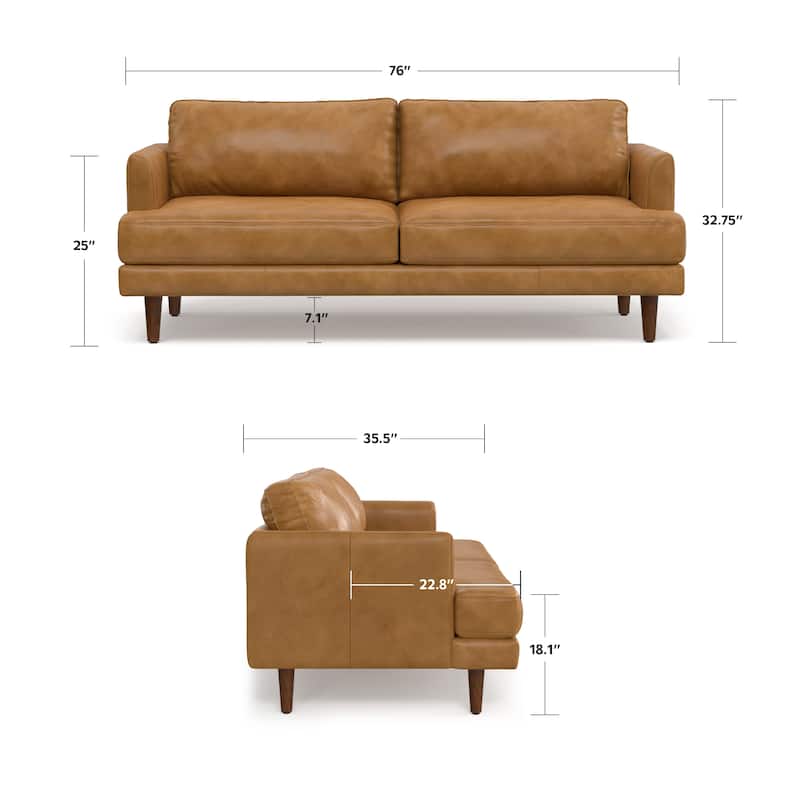 WYNDENHALL Chloris 76 inch Wide Mid-Century Modern Sofa