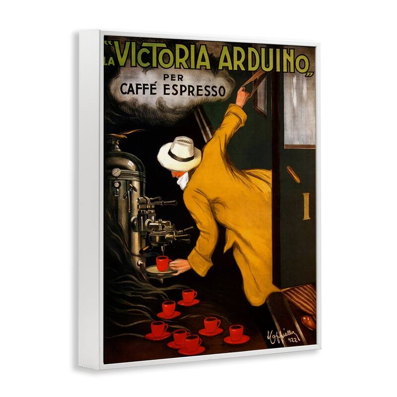 Stupell Vintage Espresso Advertisement Framed Giclee Art Design By Marcus Jules