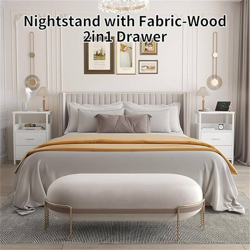 Nightstand with Charging Station