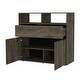preview thumbnail 1 of 1, HomeRoots 39" Dark Brown Drawer Combo Dresser Brown - 1-drawer