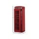 preview thumbnail 19 of 18, Red Wooden Vintage London Booth 2 Shelf Telephone Storage Unit