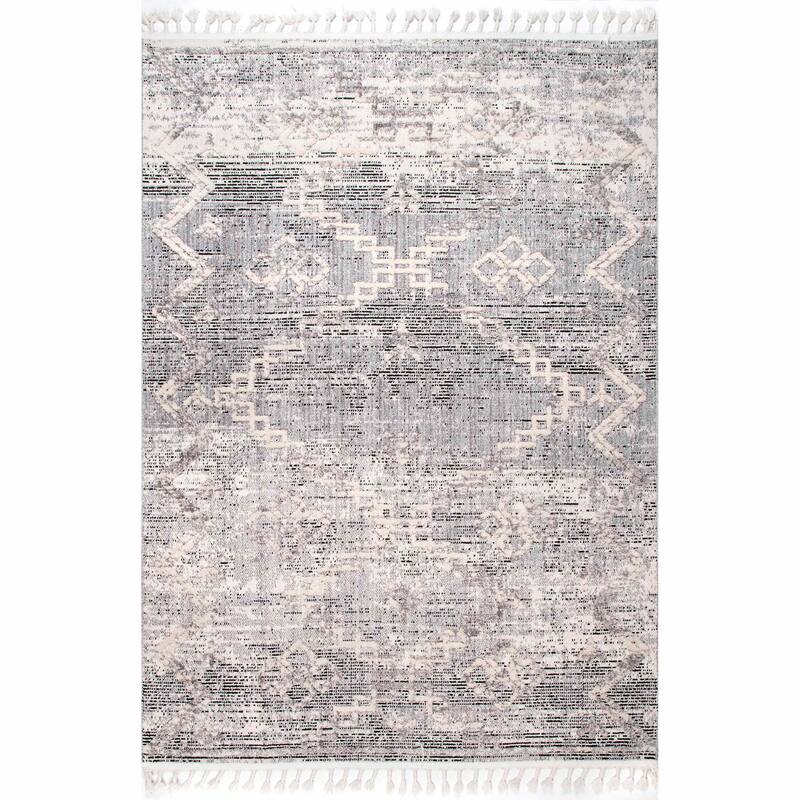 Nuloom Roxy Textured Diamond Tassel Area Rug