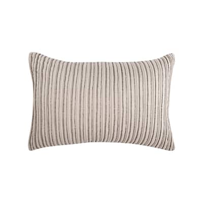 14" x 22" Graphite Stripe Throw Pillow