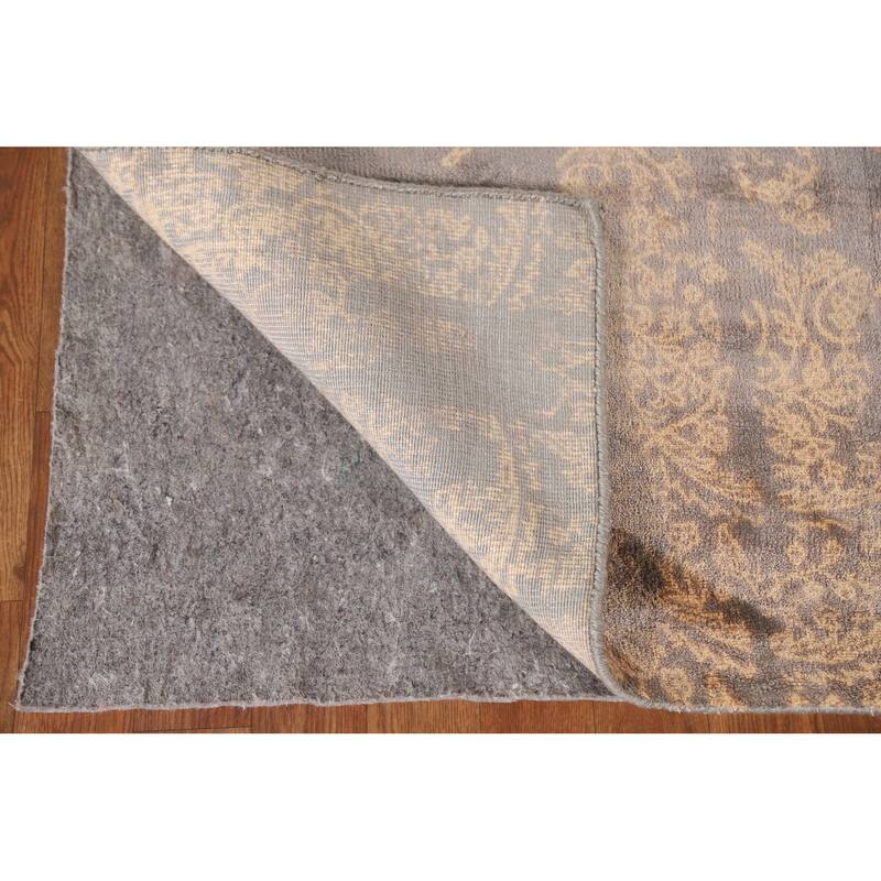 Abstract Oriental Area Rug Hand-Knotted Wool Carpet - 5'2"x 7'9"