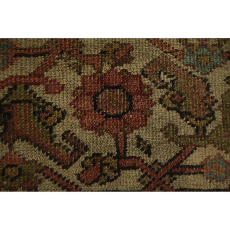 Hand Knotted Oriental 100% Wool Carpet Traditional All-Over Navy Blue & Blues Mahal Area Rug - 9' 11'' X 7' 1''