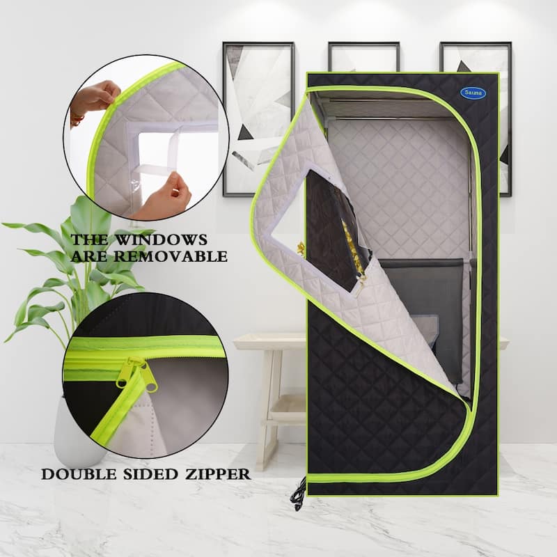 Black Portable Large Size Infrared Sauna Tent with FCC Certification