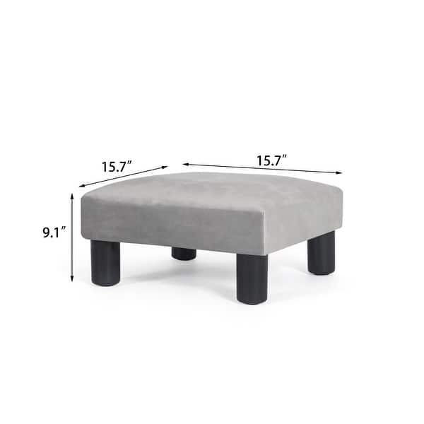 dimension image slide 0 of 2, Adeco Ottoman Upholstered Fabric Footrest Pet Steps Dog Stair Stool