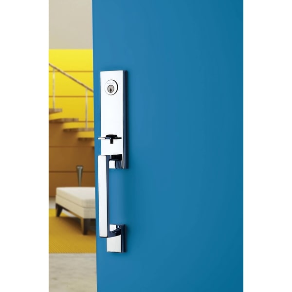 Baldwin SC.SEAXTUB.L.CSR Seattle Left Handed Standard C Keyway Single Cylinder Keyed Entry Handleset with Contemporary Square