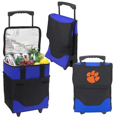 NCAA Clemson Tigers 32 Can Collapsible Rolling Cooler