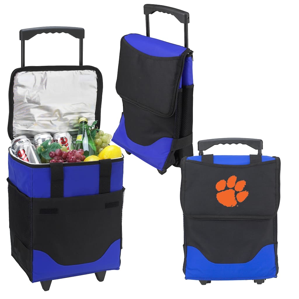 NCAA Clemson Tigers 32 Can Collapsible Rolling Cooler