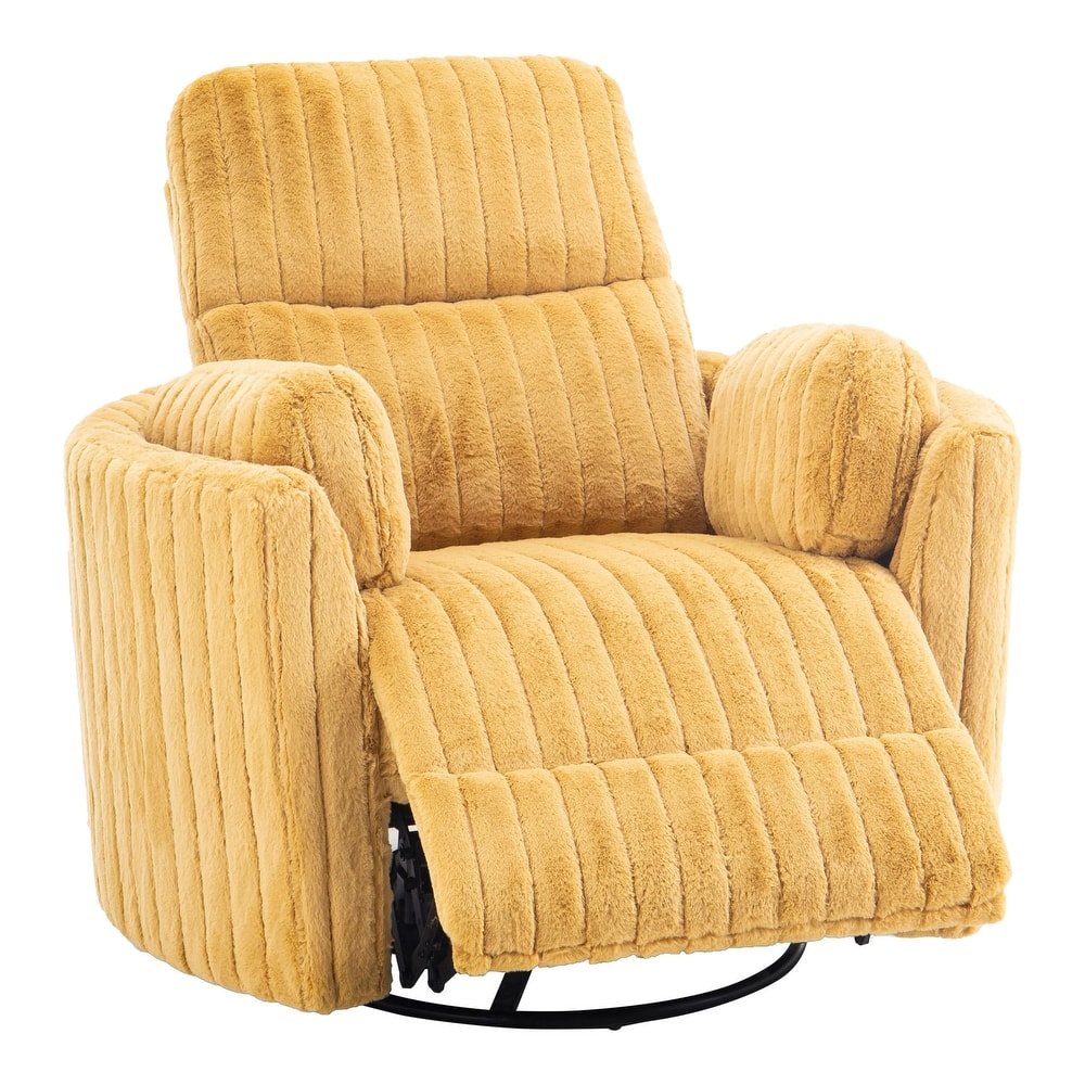 DH BASIC Modern Chenille Power Swivel Glider Recliner by Denhour