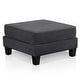 preview thumbnail 1 of 9, DH BASIC Modern Chenille Square Storage Ottoman by Denhour Dark Grey