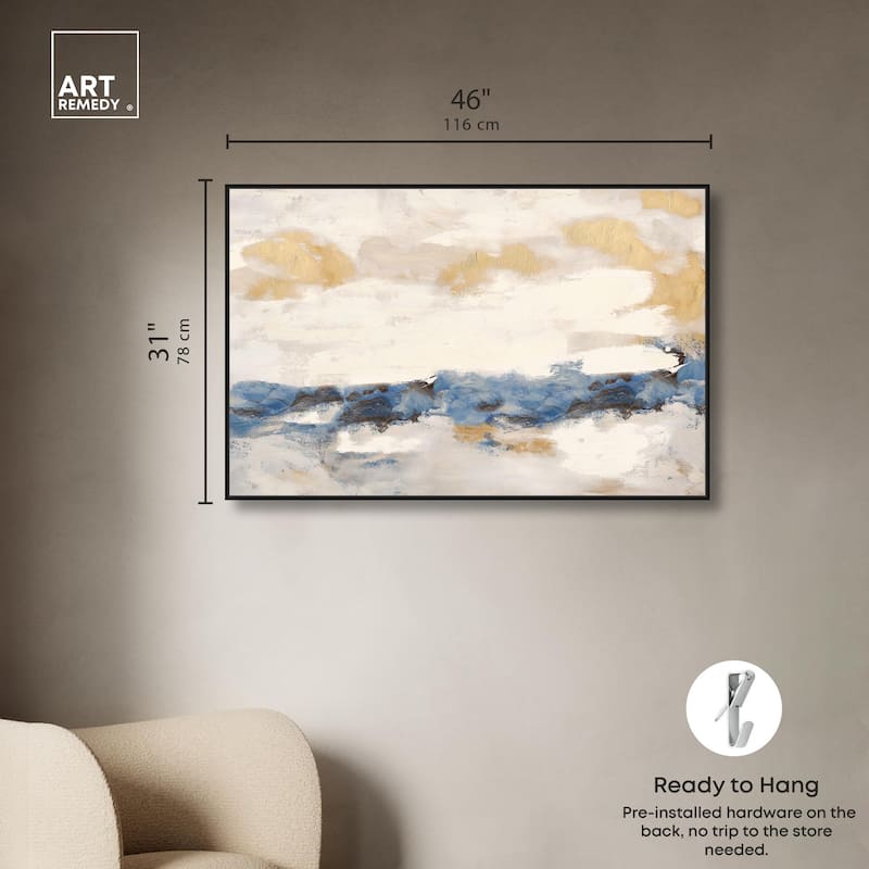 Mountain Mist Canvas Digital Abstract Art by Art Remedy