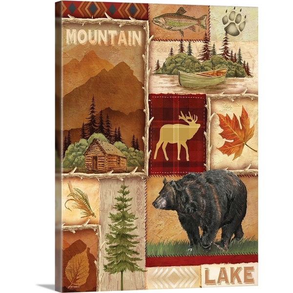 "Lodge Collage I" Canvas Wall Art