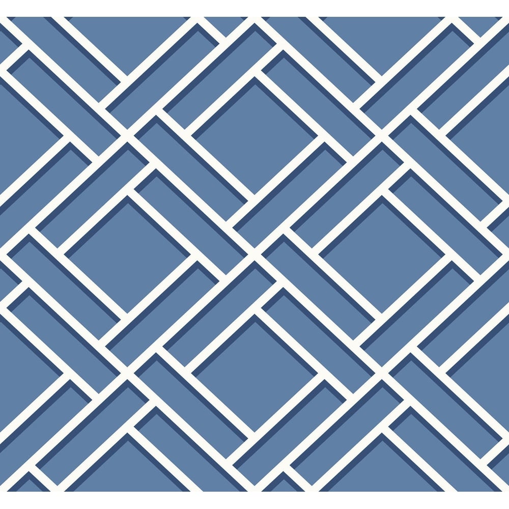 Seabrook Designs Lillian August Block Trellis Unpasted Wallpaper