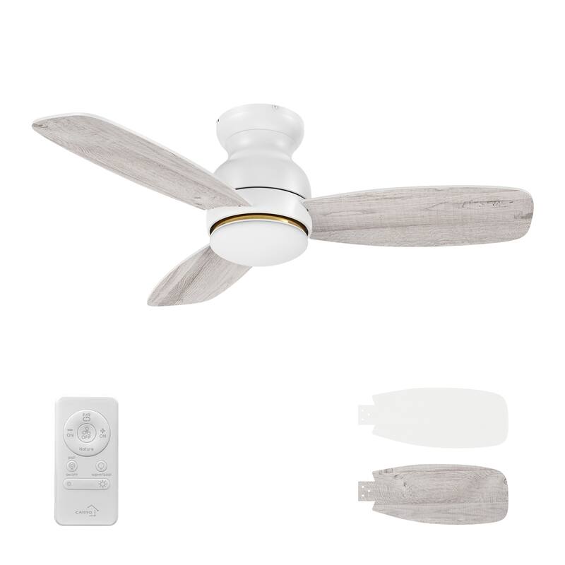 CARRO Reed 44" 3-Blade Indoor Ceiling Fan with LED light and Remote.