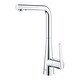 preview thumbnail 8 of 10, Grohe Zedra 1.75 GPM Single Hole Pull Out Kitchen Faucet with SilkMove