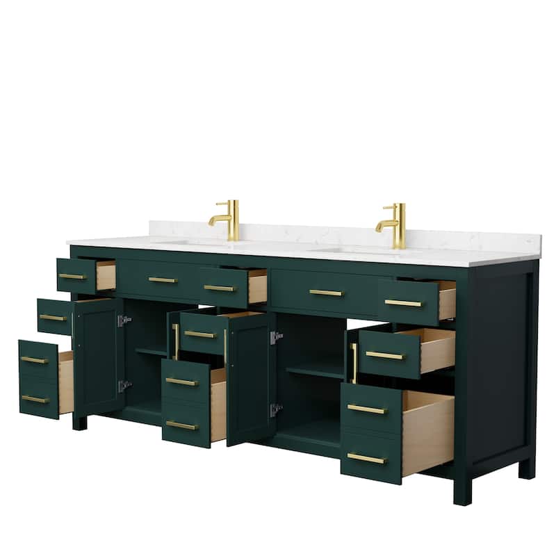 Beckett 84 Inch Double Vanity, Cultured Marble Top