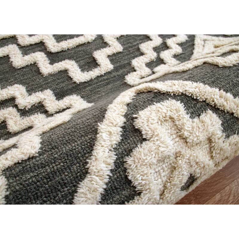 Sevita Diverse Modern Geometric Hand-Tufted Round Rug