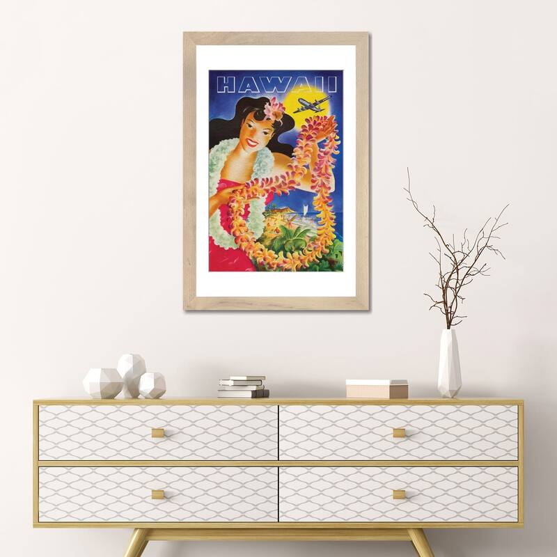 iCanvas "Hawaii Vintage Travel Poster (From Vector)" by Alessandro Della Torre